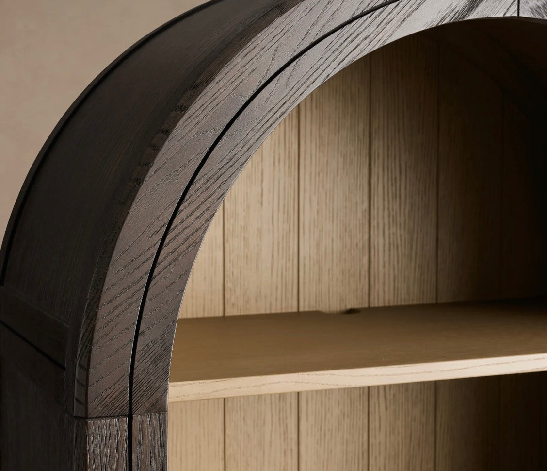 WOODSIDE BOOKCASE | OAK WITH BRASS ACCENTS