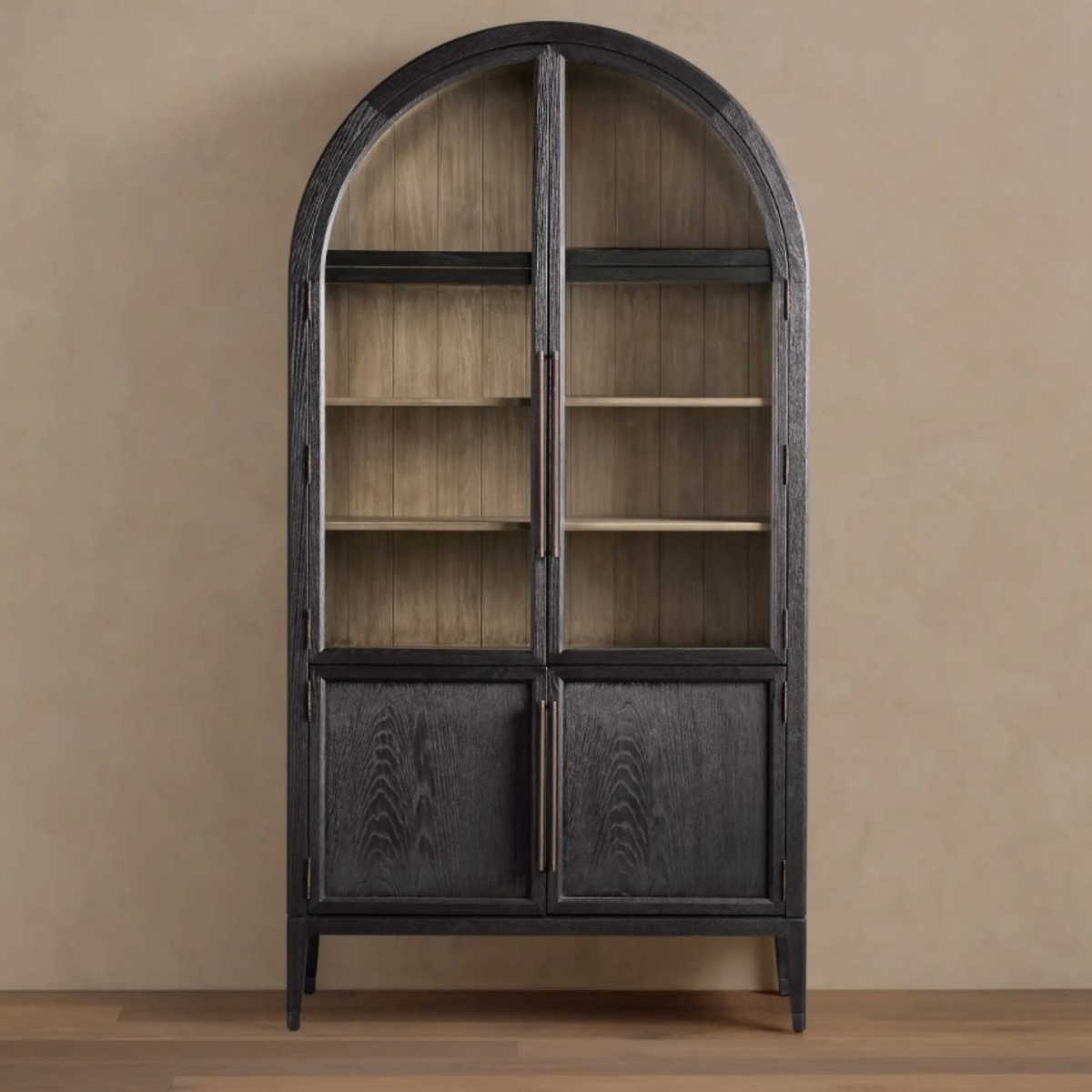 WOODSIDE CABINET | OAK WITH BRASS ACCENTS