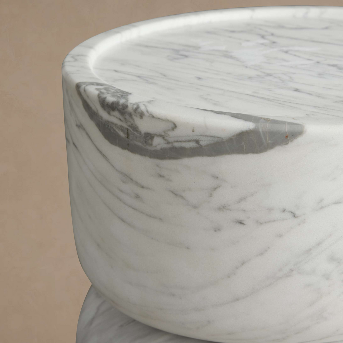 MODERN MOUNTAIN SIDE TABLE | CARRARA MARBLE