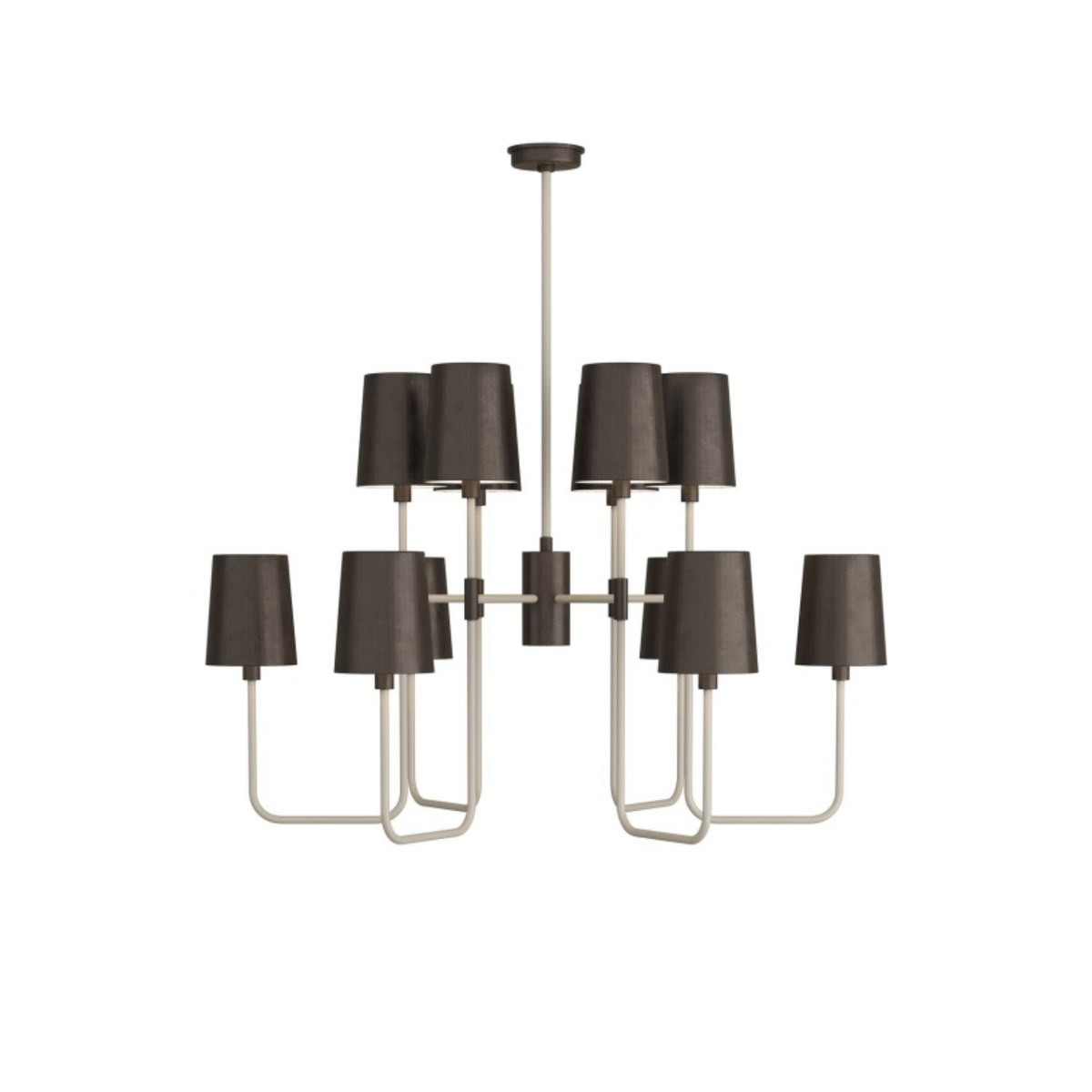 LIGHTING | WOODSIDE 10 LIGHT CHANDELIER WITH METAL SHADES