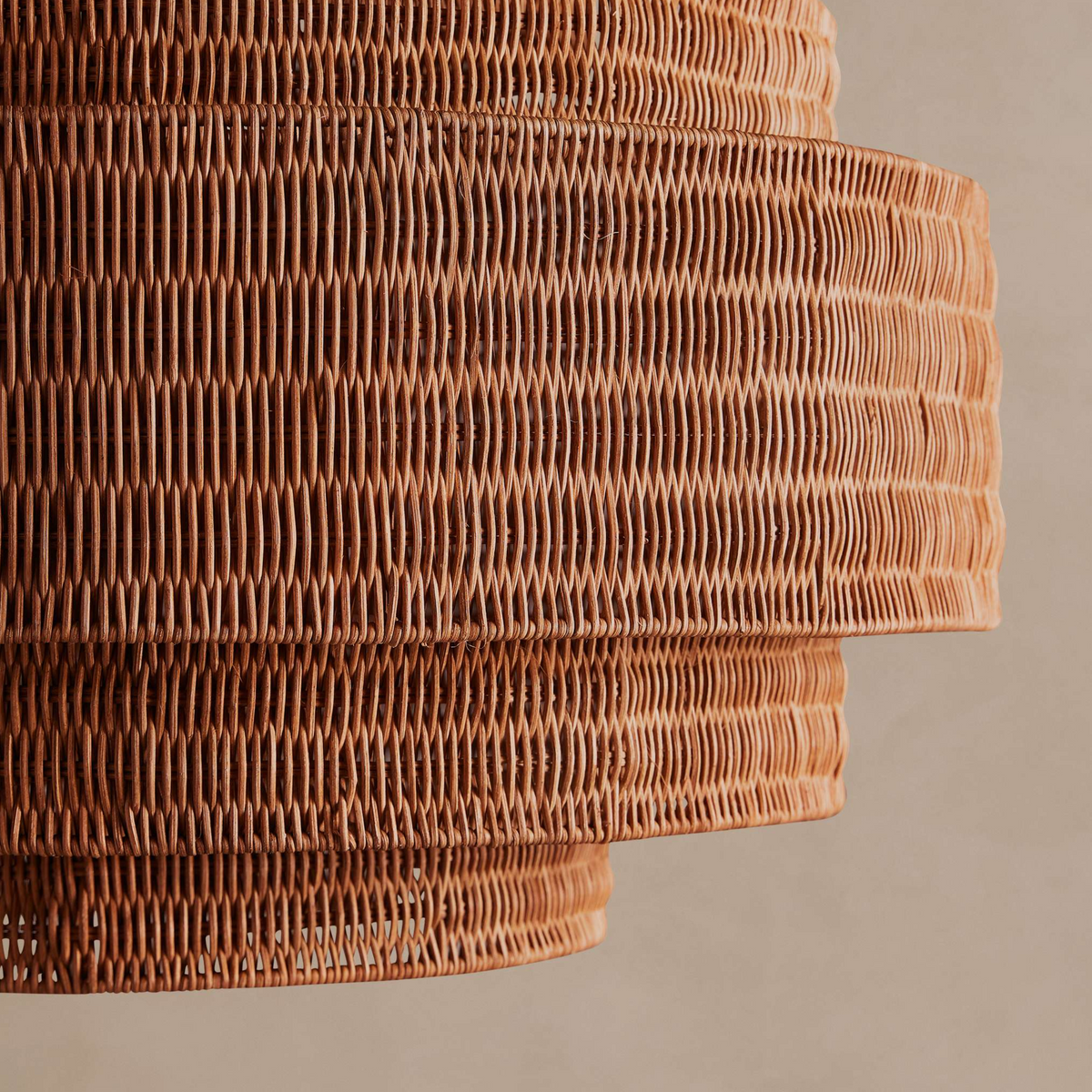 LIGHTING | WOODSIDE TIERED RATTAN CHANDELIER