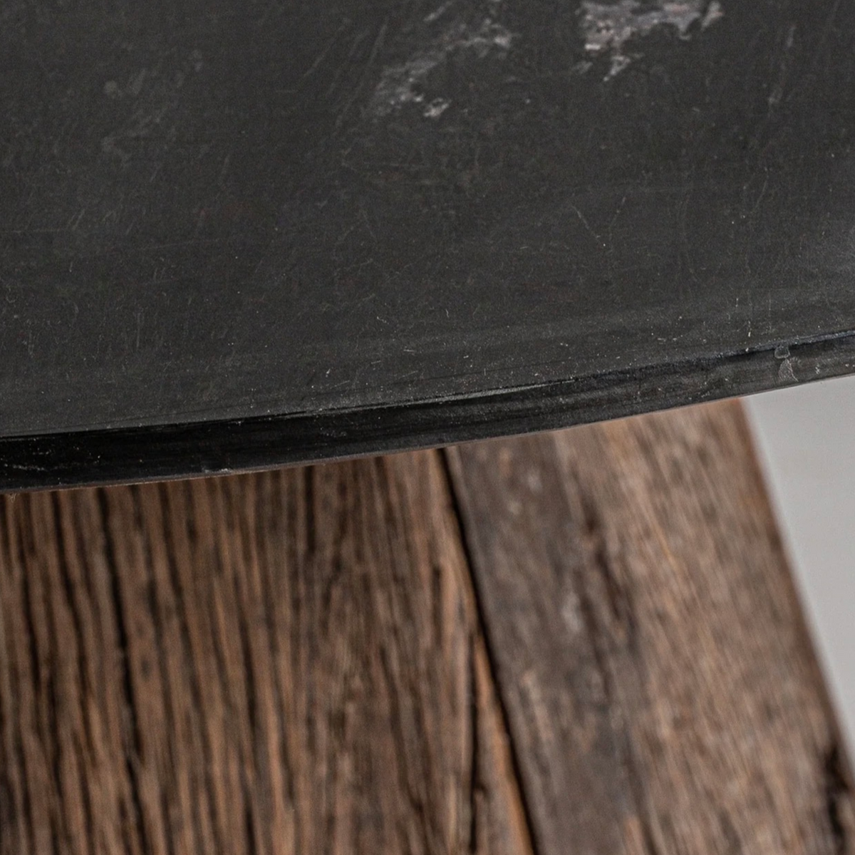 MODERN MOUNTAIN DINING TABLE |  ACACIA WOOD AND BLACK MARBLE