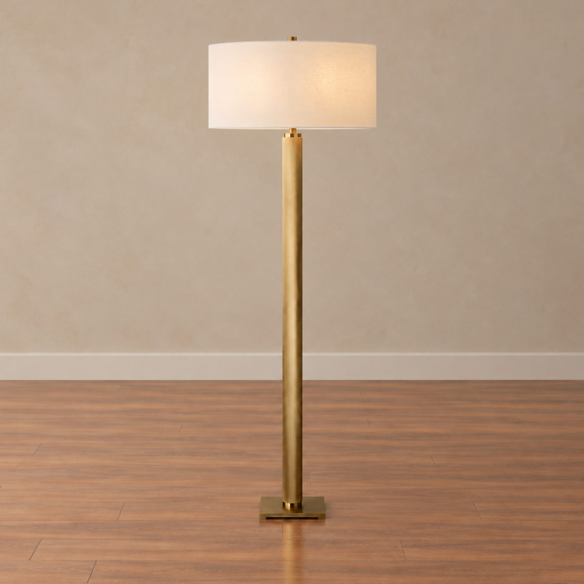LIGHTING | MIDTOWN LOFT KNURLED FLOOR LAMP GOLD PAIR